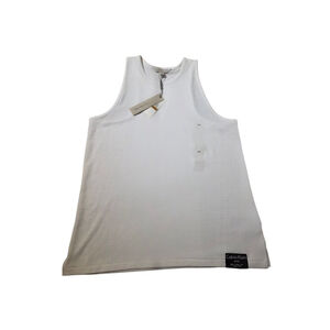 Women's Calvin Klein Jeans White Ribbed Tank Top S